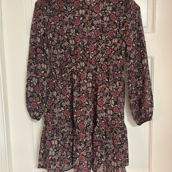 BCX Girl Floral Dress with Velvet Embroidered Vest Detail - Size 12 - Picture 3 of 3